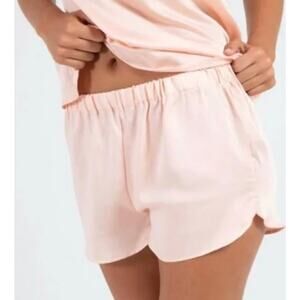 NWOT Ettitude Cloud Pink Sateen Shortee Clean Bamboo Lyocell Cozy Pajama Sz S